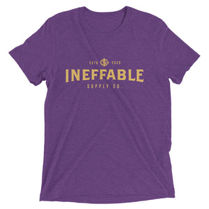 Ineffable Supply Co Unisex Tri-Blend Short Sleeve T-shirt (Gold/Purple)
